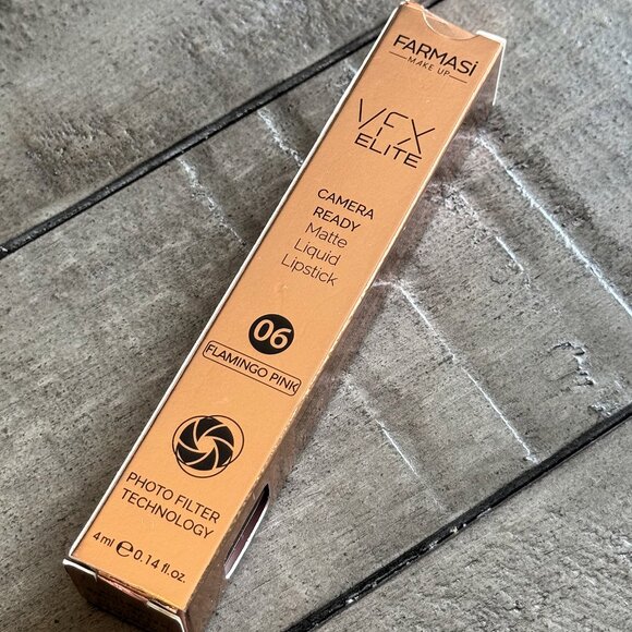 FARMASI VFX Elite Matte Liquid Lipstick #06 Flamingo Pink Long Lasting NIB - Picture 2 of 5